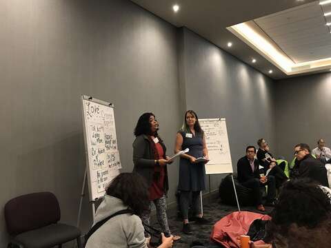 Whose Knowledge? Co-Directors Siko Bouterse and Anasuya Sengupta welcoming participants. Photo used with permission.