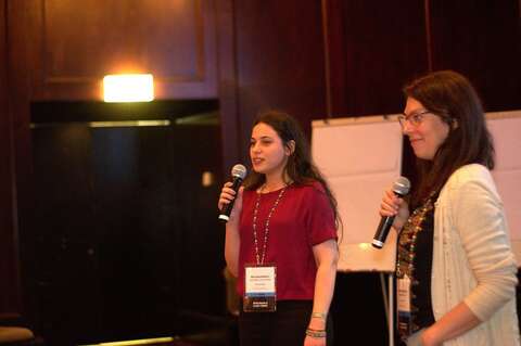 #VisibleWikiWomen coordinators May Hachem and Mariana Fossatti. Photo used with permission.