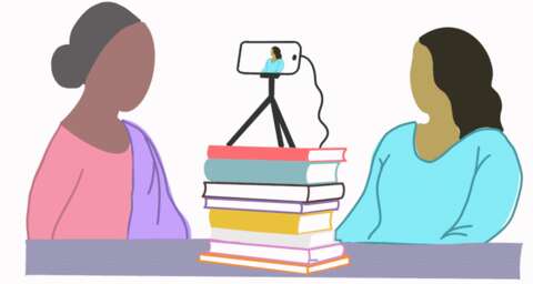 File:Animation of a video interview using phone.gif